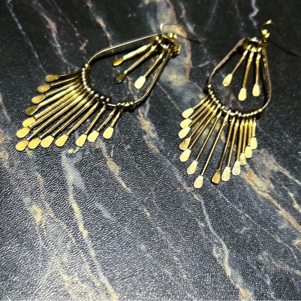 Made by me! Statement Gold & Silver Tone Dangle Earrings